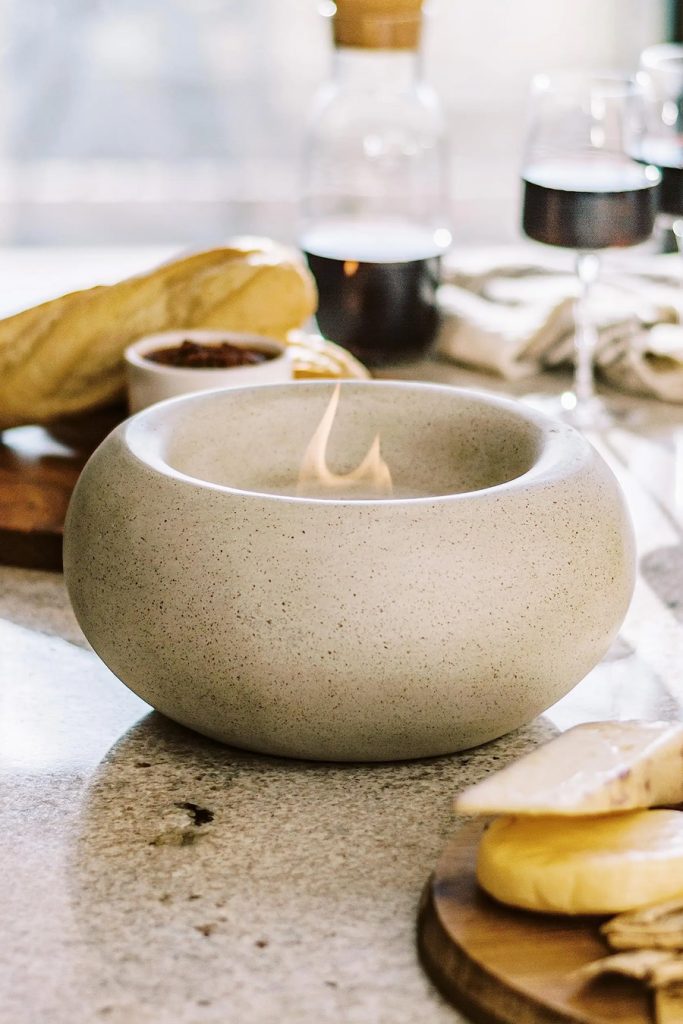 Magnesium-Tischkamin Luna Bowl