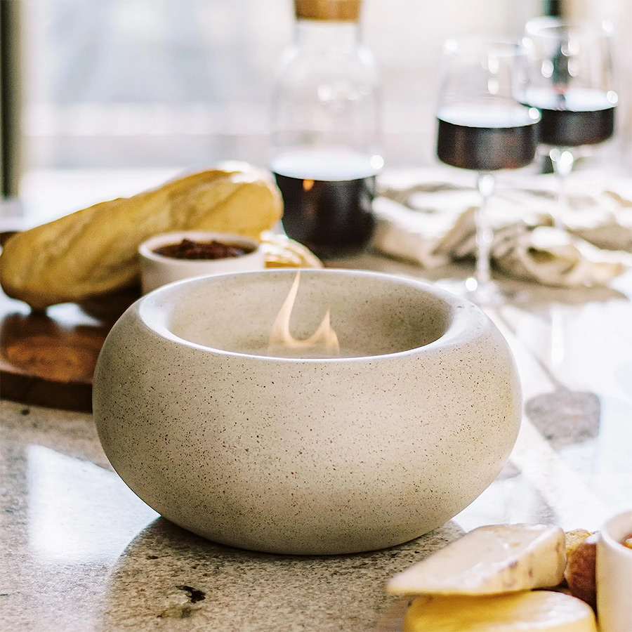 Magnesium-Tischkamin Luna Bowl