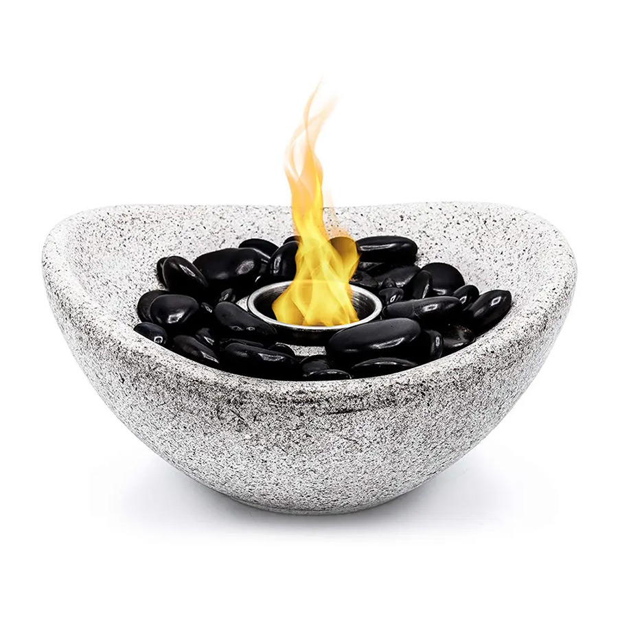 Zen Flamme Stein Tischkamin