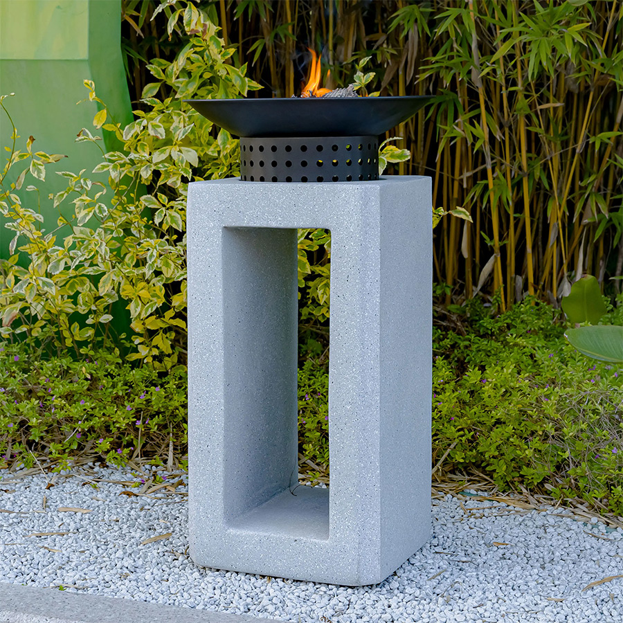 rechteckig Gartenkamin