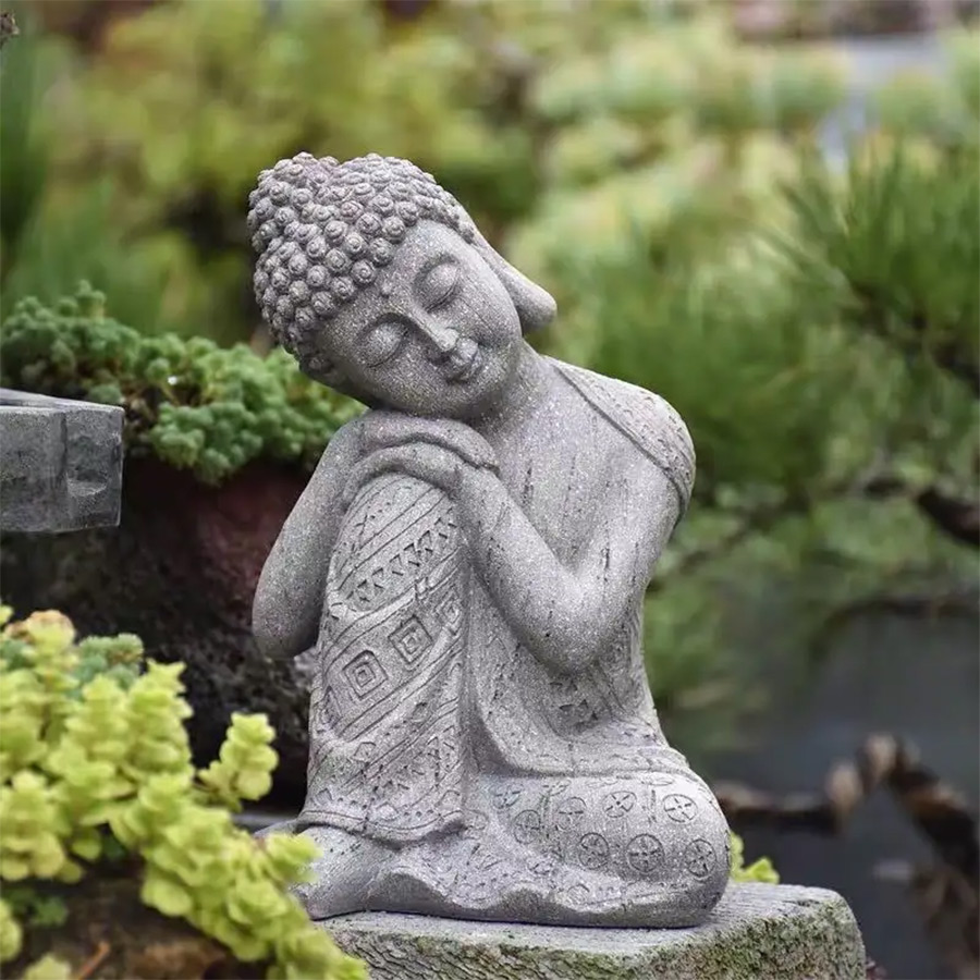 Sitzende Buddha-Statuen aus Magnesiumoxid für die Dekoration im Garten und im Freien